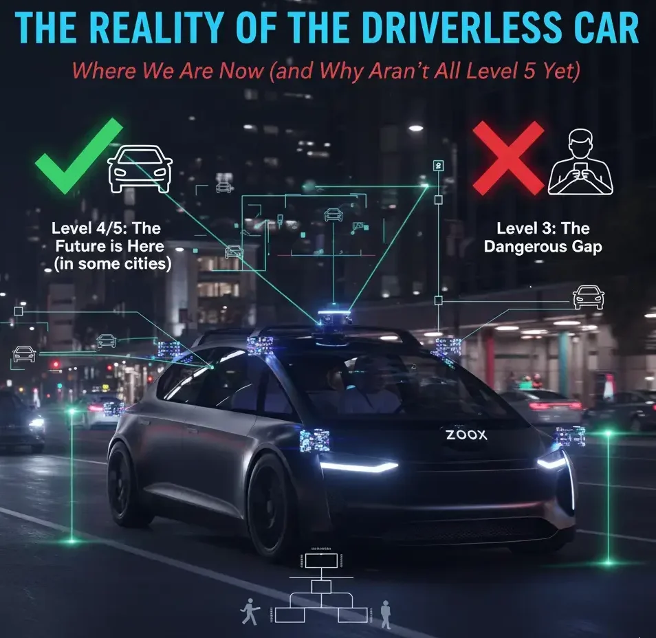 The Reality of the Driverless Car: Where We Are Now (and Why We Aren't All Level 5 Yet)
