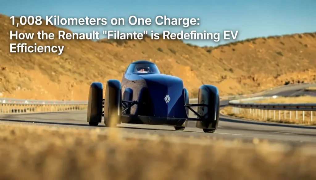 Renault electric concept car 1000 km electric car EV range test Morocco Renault Filante Record 2025 long-range electric vehicle Renault Scenic E-Tech battery