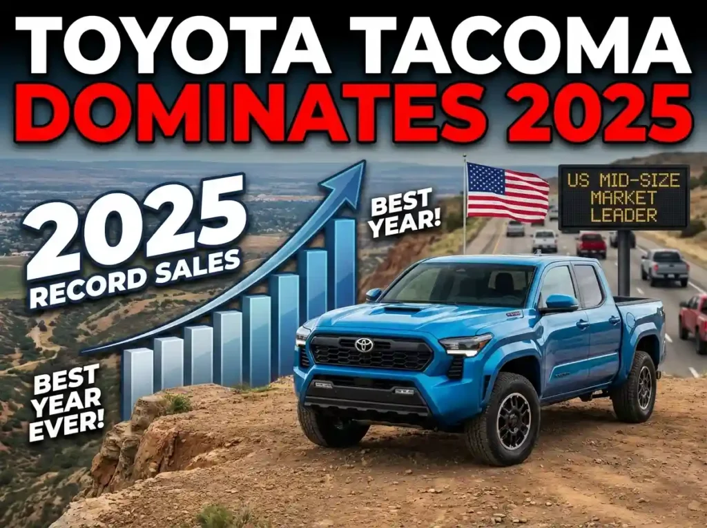 Toyota Tacoma Sales Hit Record High in 2025, Leading the U.S. Mid-Size Pickup Market