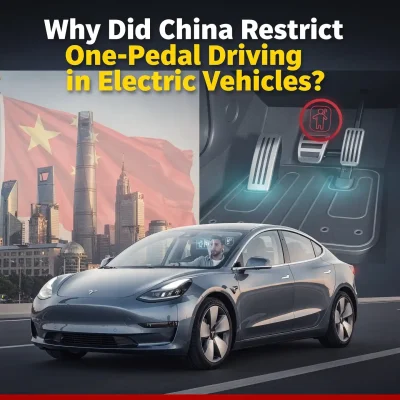 China’s GB 21670–2025 standard limits one-pedal driving as a default feature in electric vehicles to improve road safety while preserving the benefits of regenerative braking.